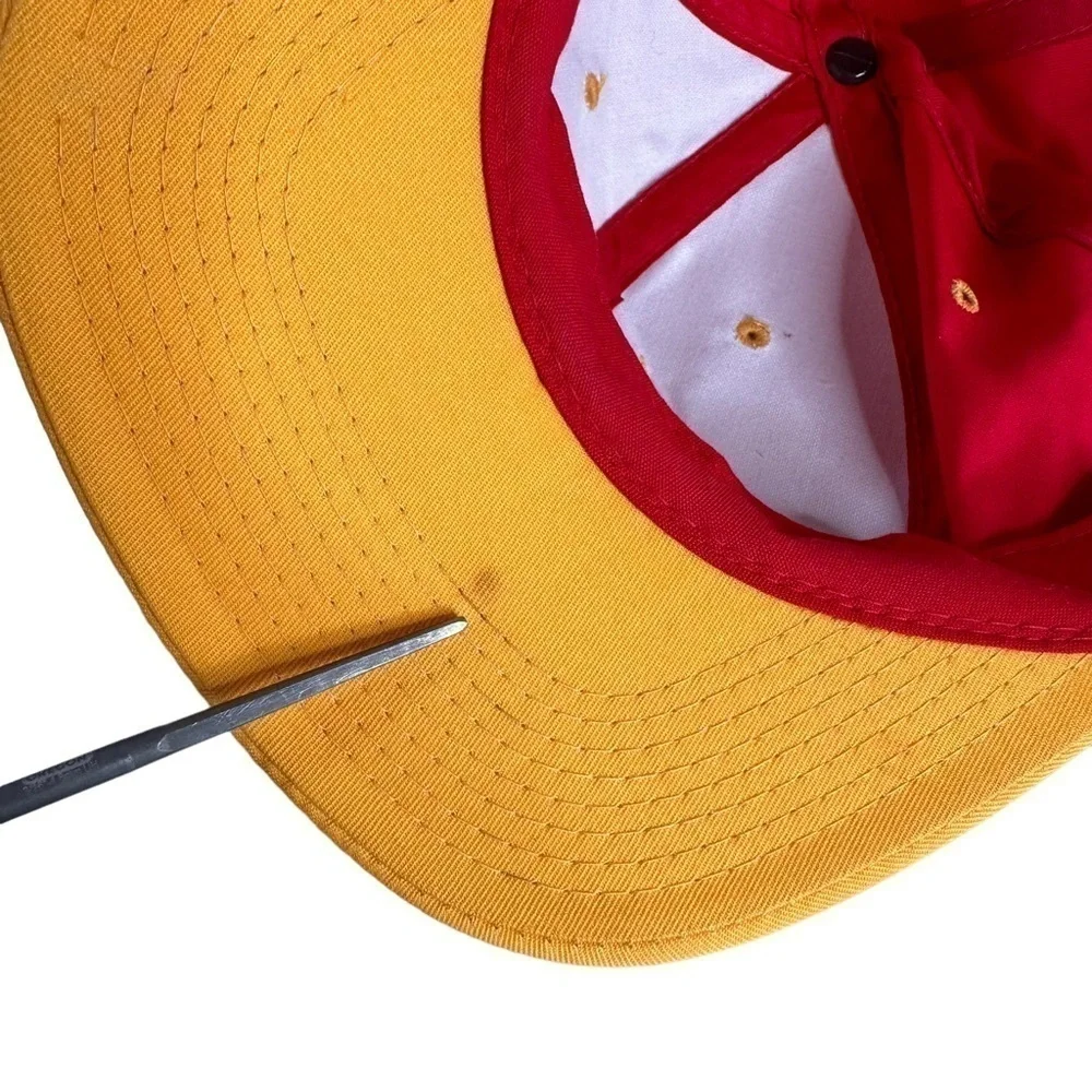 Vintage Houston Rockets Hat Cap Adjustable Snapback Red Yellow